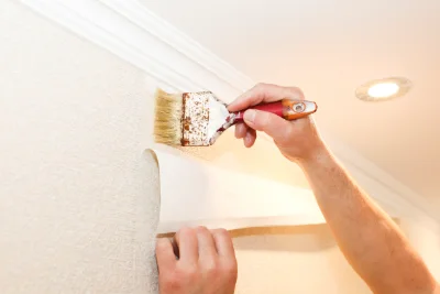 Pose de papier peint à Hélette — revêtements muraux et toiles de verre